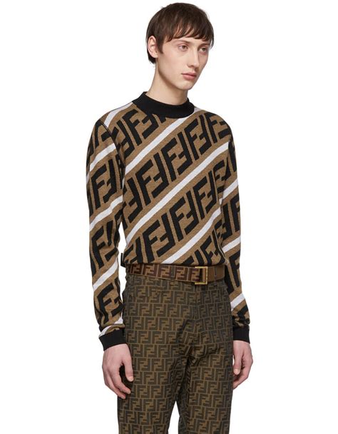 black and brown fendi sweater|fendi oversized sweater.